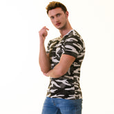 Black Camouflage European Made & Designed Premium Quality T-Shirt -Crew Neck Short Sleeve T-Shirts